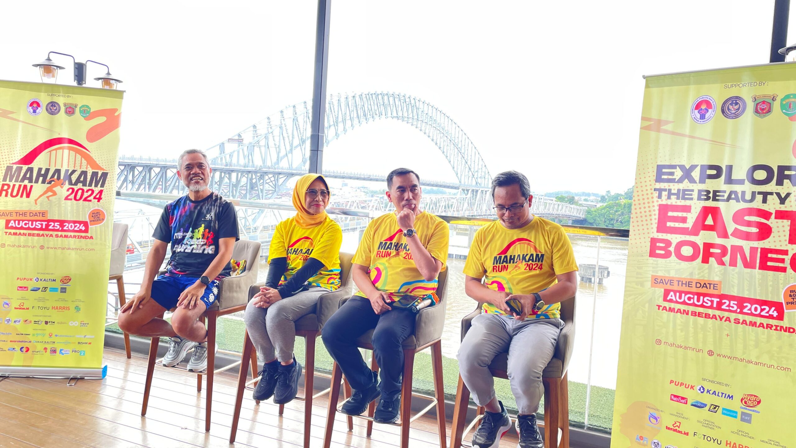 HETIFAH turut menyampaikan persiapan kegiatan Mahakam Run 2024 dalam kegiatan press conference Road To Mahakam Run 2024, di Harris Hotel Samarinda Minggu 30 Juni 2024. (ISTIMEWA)