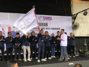 SEMANGAT Baru terpancar dari kepengurusan SMSI Samarinda yang dilantik Senin 21 Oktober 2024 di Cafe Bagios, Samarinda. (ISTIMEWA)