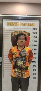 WAJAH Pelaku pencurian motor yang dibekuk tim Polsek Palaran, di Loa Bakung, Kecamatan Sungai Kunjang Sabtu (2/11/2024).