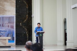 Ket foto: Bupati Mahulu, Bonifasius Belawan Geh menyampaikan sambutannya. (Ist)