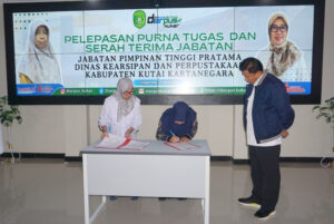Serah Terima Jabatan Disarpus Kukar, Depo Arsip Digital Jadi Agenda Prioritas