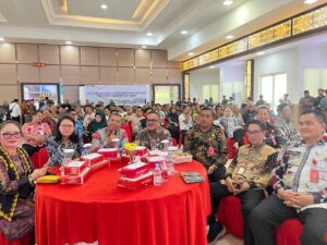 PLT ASISTEN II Kabupaten Mahulu Wenefrida Kayang, saat menghadiri Rakor Swasembada Pangan Kalimantan Timur mewakili Bupati Mahulu, Kamis (8/5/2025) di Balikpapan.